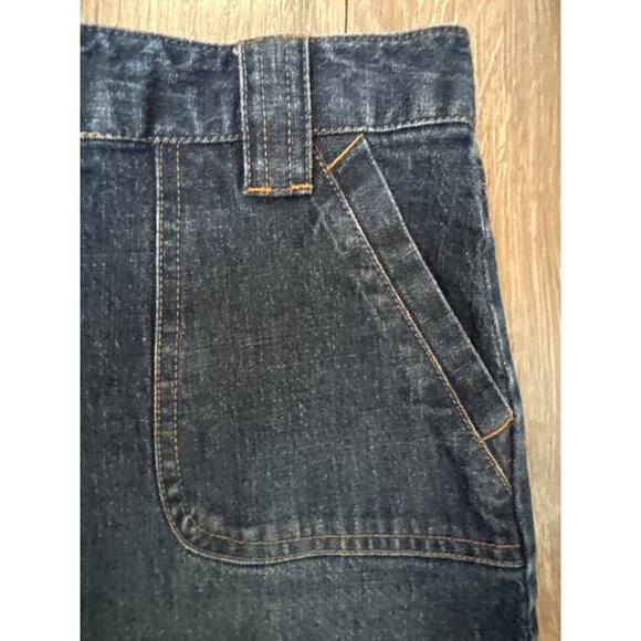 Route 66 Womens Y2K Denim Skirt Dark Wash Utility Pockets Stretch Jean Mini Skir - Picture 5 of 7